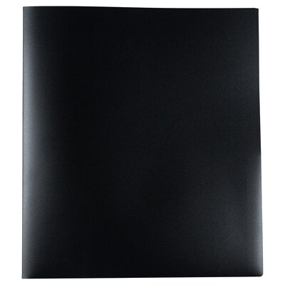 JAM Paper 10-Pocket Heavy Duty Folders, Black, 3/Pack (389MP10blc)