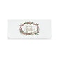 Custom 6-1/2" x 2-7/8" Merry Christmas Wreath Currency Envelopes, Printed, Smooth, 25/Pack