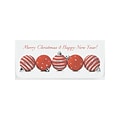 Custom 6-1/2 x 2-7/8 Merry Christmas, Happy New Year Currency Envelopes, Printed, Smooth, 25/Pack