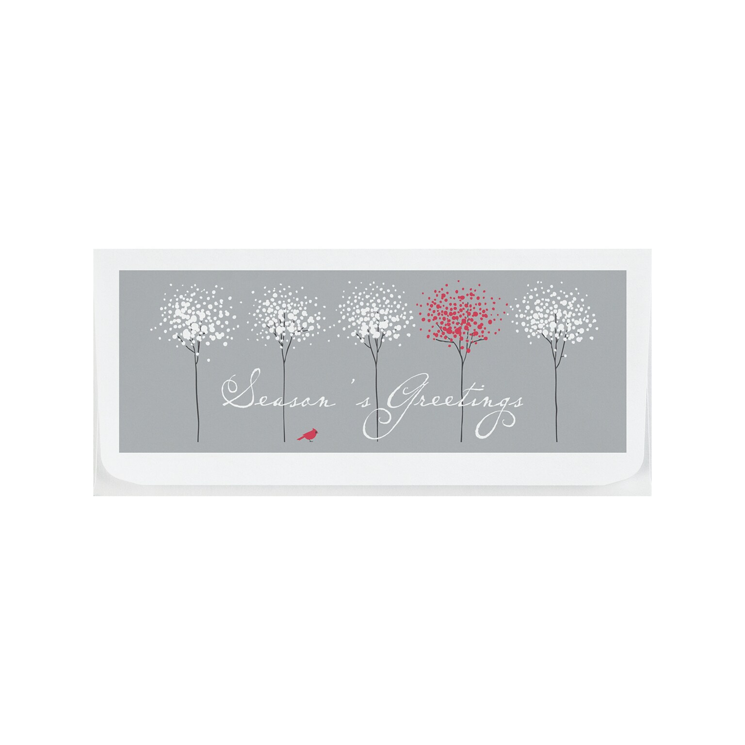Custom 6-1/2 x 2-7/8 Seasons Greetings Currency Envelopes, Printed, Smooth, 25/Pack