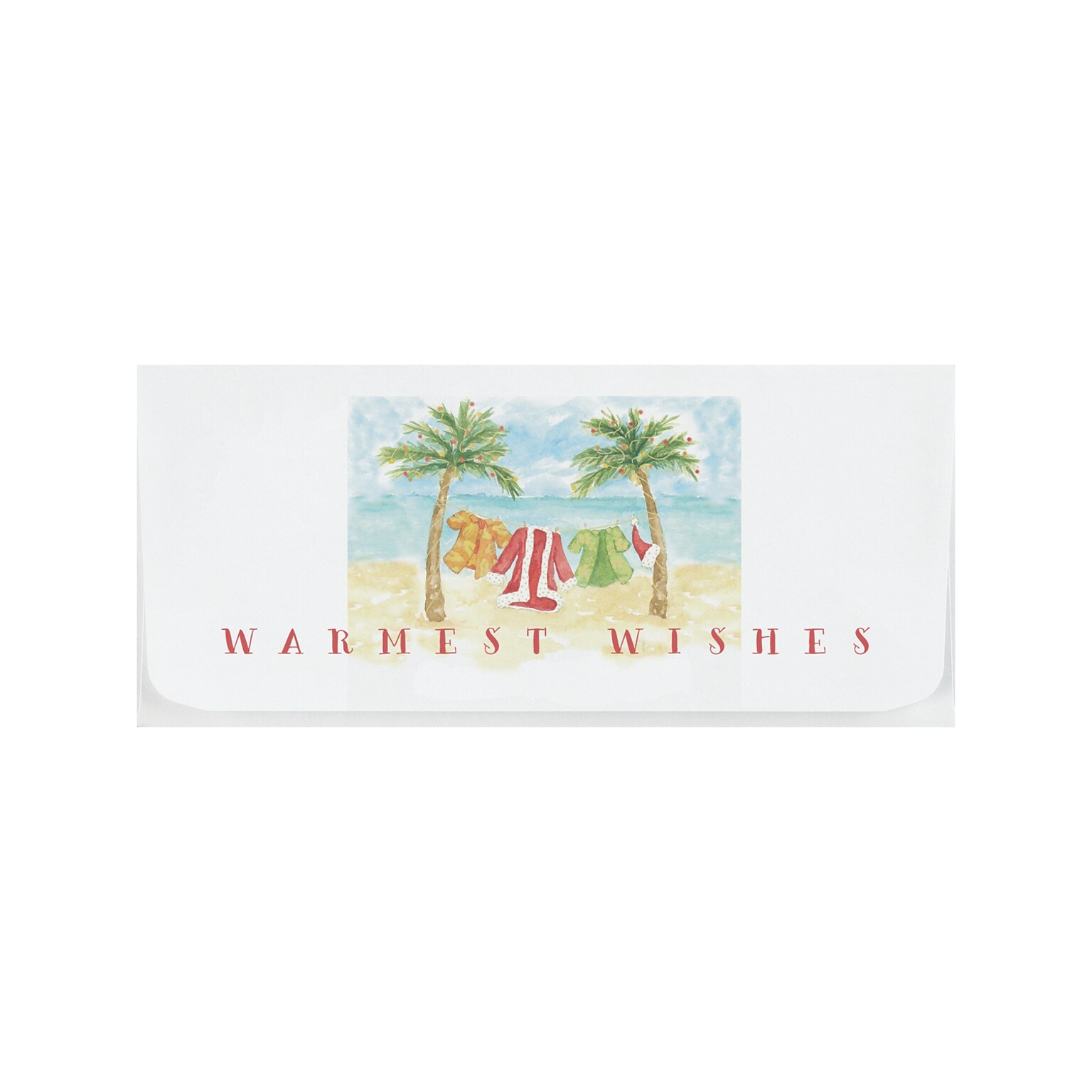 Custom 6-1/2 x 2-7/8 Warm Wishes Currency Envelopes, Printed, Smooth, 25/Pack