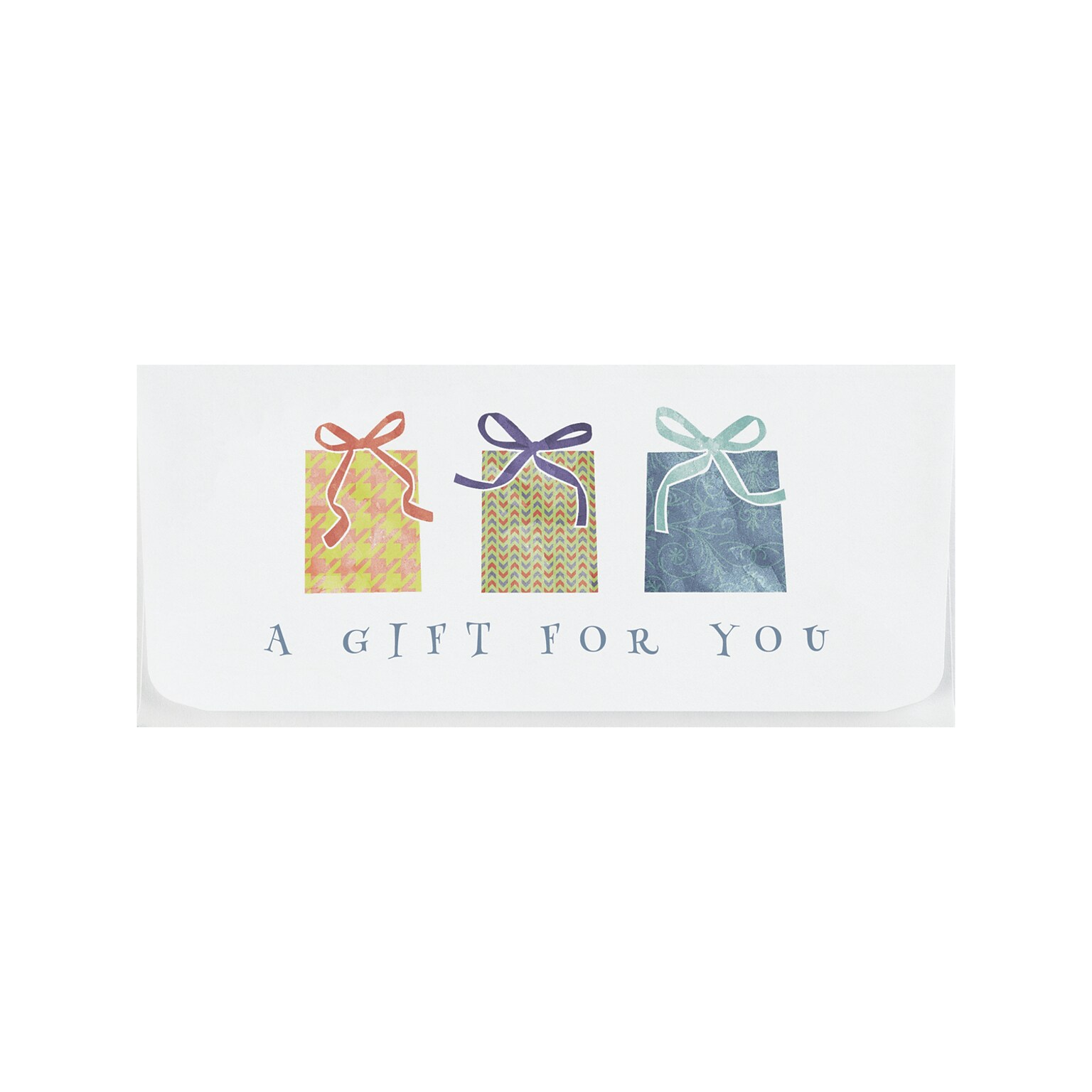Custom 6-1/2 x 2-7/8 Gift For You Currency Envelopes, Printed, Smooth, 25/Pack