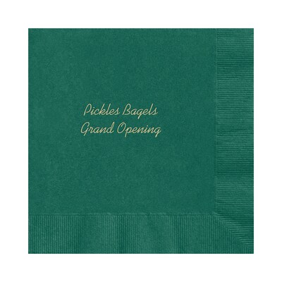 Custom 6-1/2" Square Hunter Luncheon Napkin, 3-Ply Tissue, 100/Pack