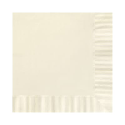 Custom 6-1/2 Square Ecru Luncheon Napkin, 3-Ply Tissue, 100/Pack