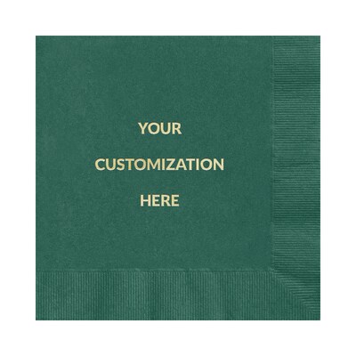 Custom 6-1/2" Square Hunter Luncheon Napkin, 3-Ply Tissue, 100/Pack