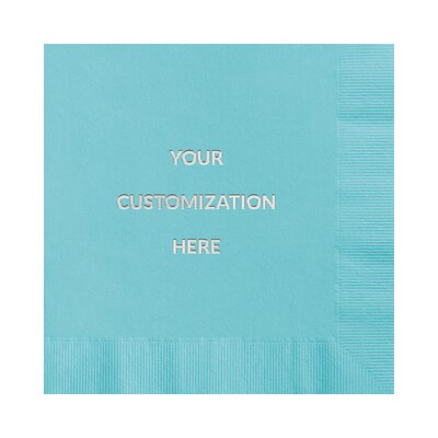 Custom 6-1/2" Square Marine Luncheon Napkin, 3-Ply Tissue, 100/Pack