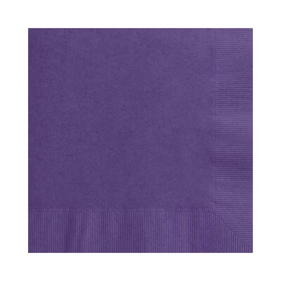 Custom 6-1/2 Square Violet Luncheon Napkin, 3-Ply Tissue, 100/Pack