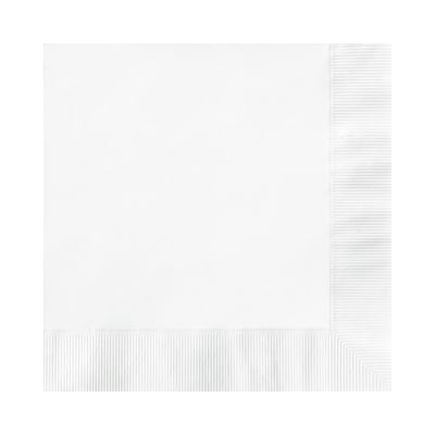 Custom 6-1/2 Square White Luncheon Napkin, 3-Ply Tissue, 100/Pack