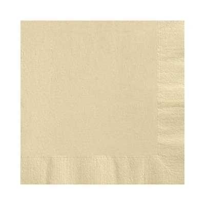 Custom 6-1/2 Square Sand Luncheon Napkin, 3-Ply Tissue, 100/Pack