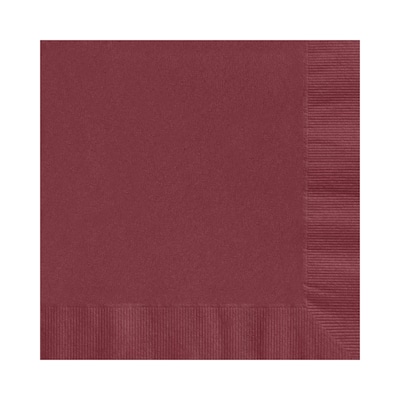 Custom 6-1/2 Square Wine Luncheon Napkin, 3-Ply Tissue, 100/Pack