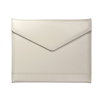 Samsill Tri-Fold Faux Leather Padfolio, Cream (71817)