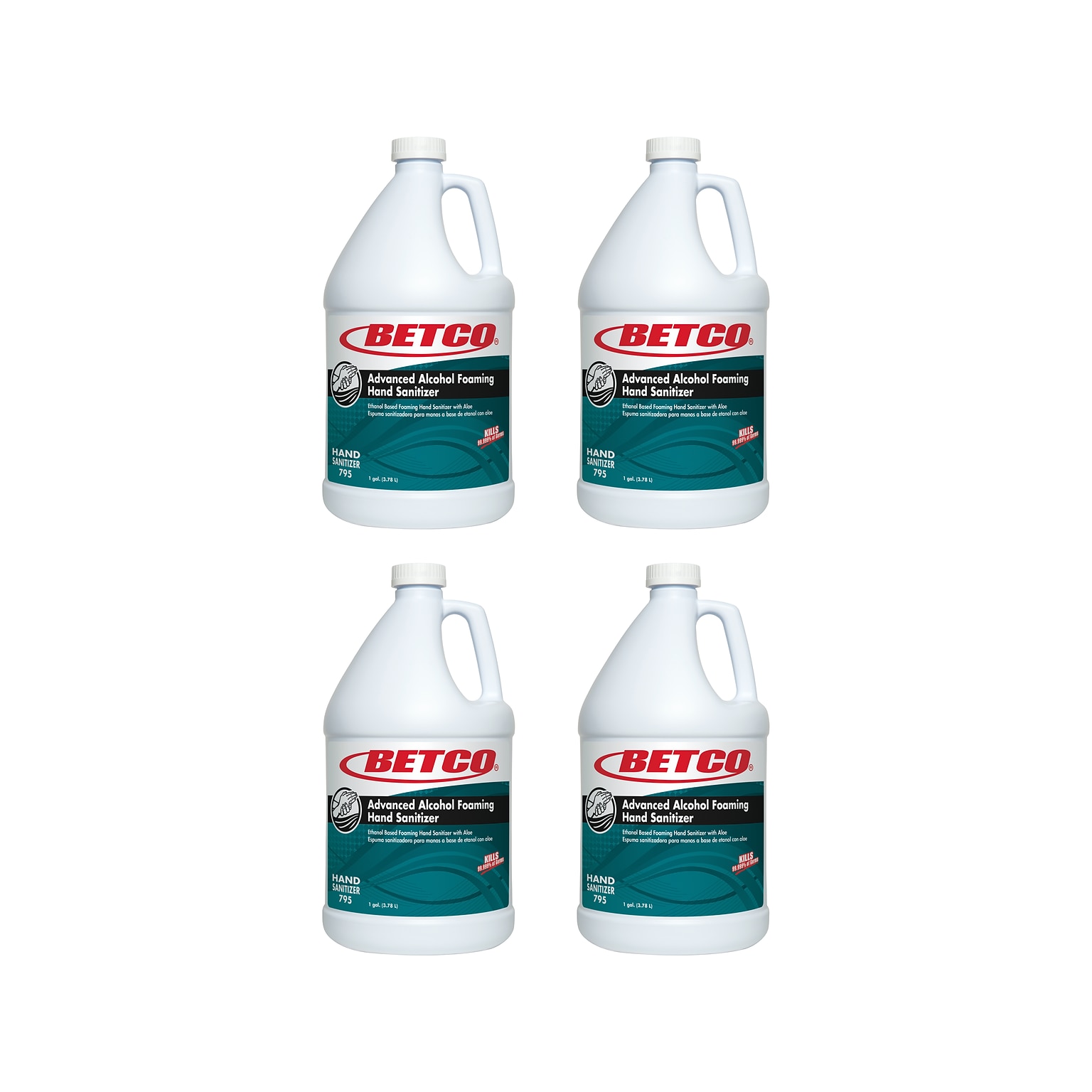 Betco Antibacterial Foaming Hand Sanitizer, Citrus, 1 Gal., 4/Carton (79504-00)
