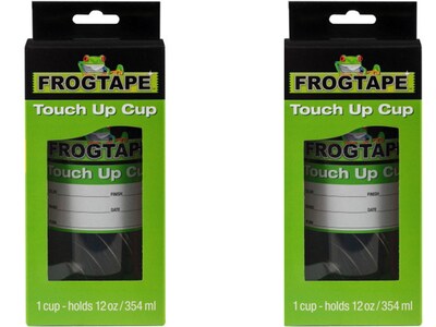 FrogTape Touch Up Cup Paint Storage, Green, 12 Oz., 2/Pack (FROGPACKJ-STP)