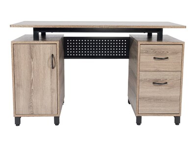 Techni Mobili 51 Computer Desk, Neutral Touch with Gray Finish (RTA-0054-GRY)