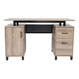 Techni Mobili 51 Computer Desk, Neutral Touch with Gray Finish (RTA-0054-GRY)