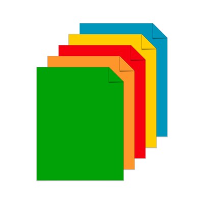Astrobrights Primary 65 lb. Cardstock Paper, 8.5 x 11, Assorted Colors, 50 Sheets/Pack (99325-02)