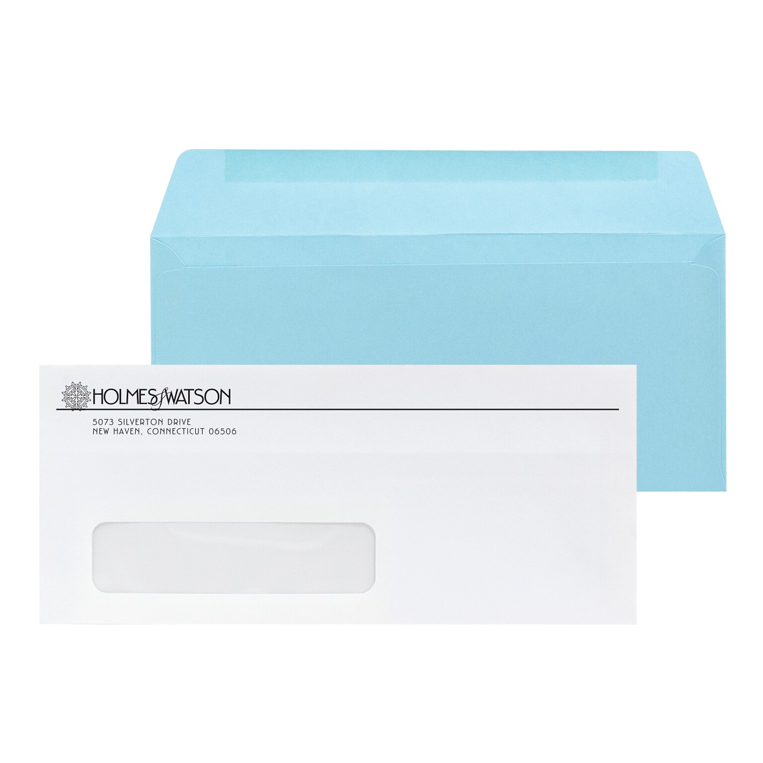 Custom Inserted Env Pack, #10 Self Seal Window Env with Lining and #9 Barcode Blue Reply Env, 1 Standard Ink Each, 500/Pack