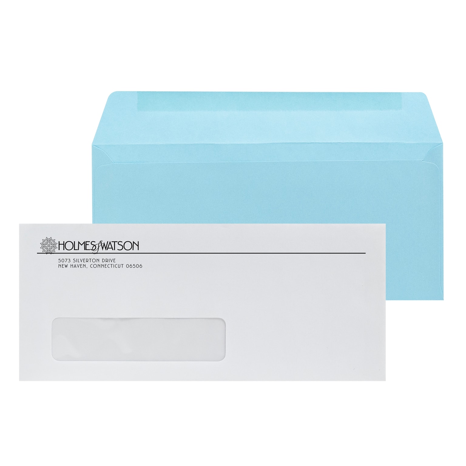 Custom Inserted Envelope Pack, #10 Peel and Seal Window Envelope and #9 Barcode Blue Reply Env, 1 Standard Ink Each, 500/Pack
