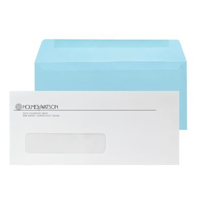 Custom Inserted Envelope Pack, #10 Window Envelope and #9 Blue Reply Envelope, 1 Standard Ink Each,