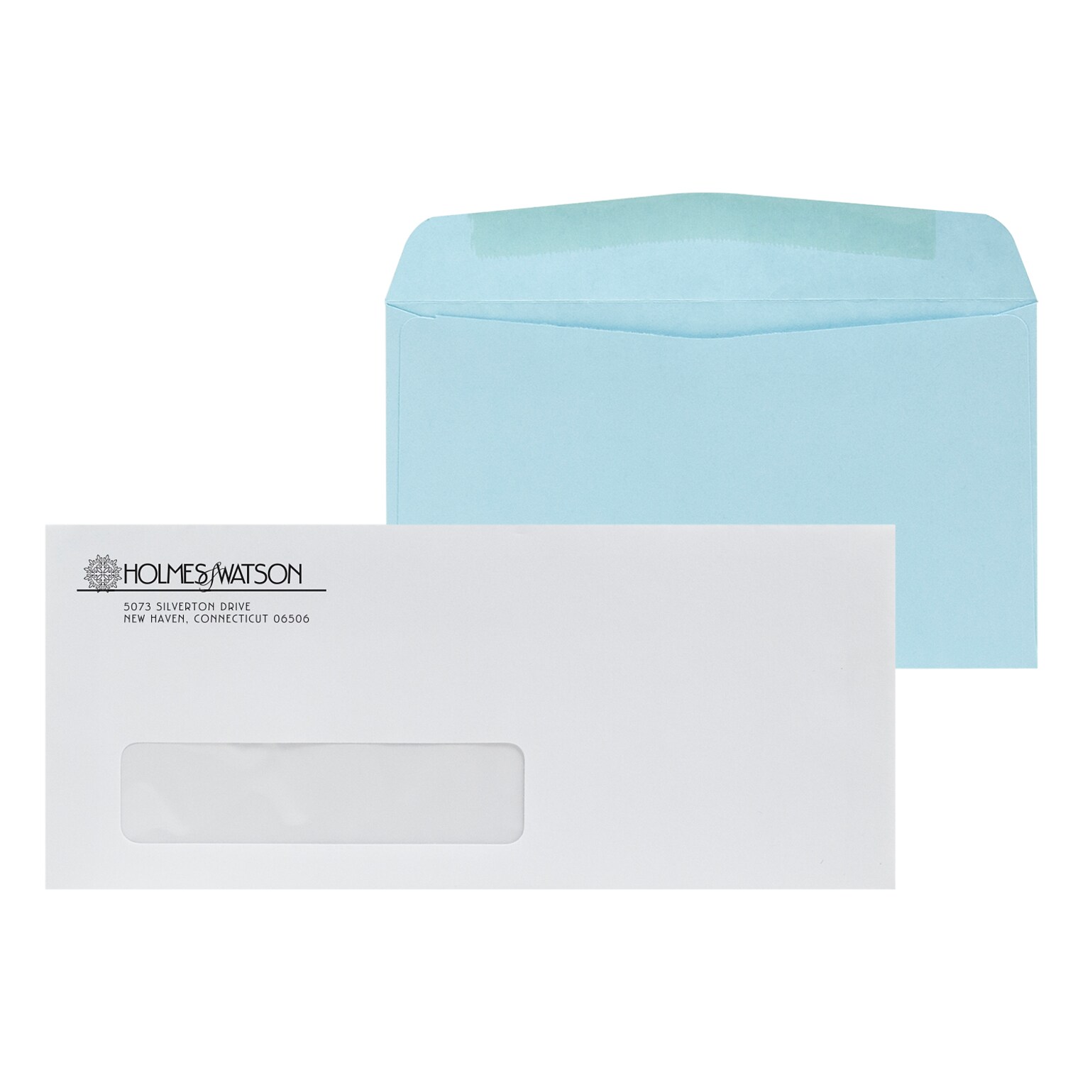 Custom Inserted Envelope Pack, #10 Peel and Seal Window Envelope and #6 Blue Remittance Envelope, 1 Standard Ink Each, 500/Pack