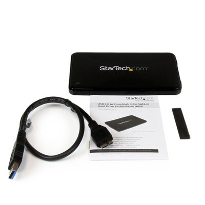 Startech Slim 2.5" SATA Hard Drive Enclosure, USB 3.0, Black (S2510BPU337)