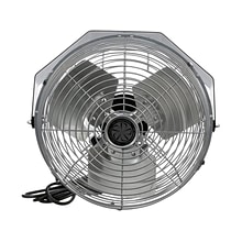 TPI Workstation 15.25 3-Speed Wall Fan, Gray Grill and Black Yoke (07986002)