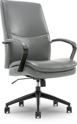 Beautyrest Malachy Faux Leather Manager Chair, Gray (60032)