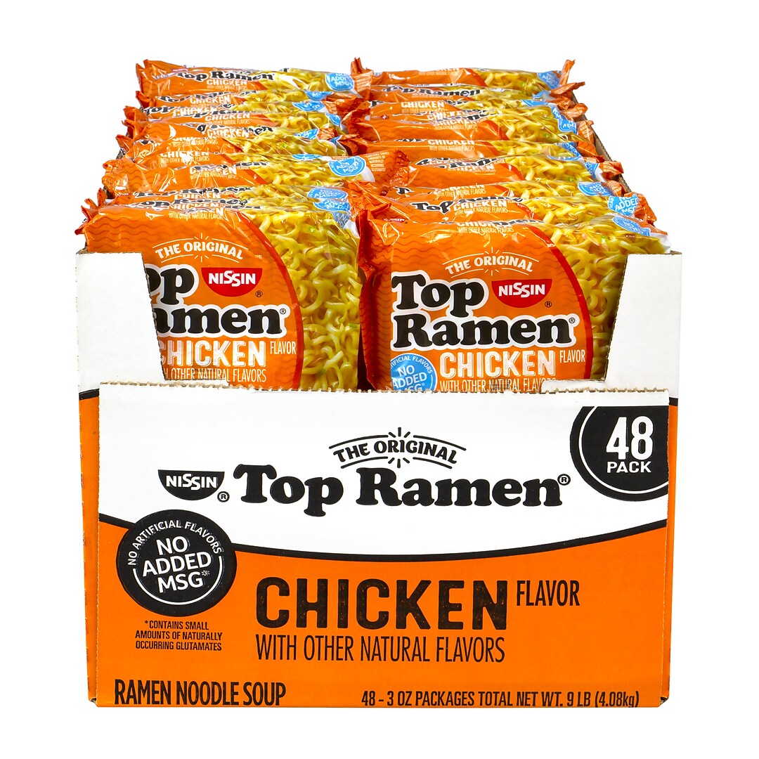 Nissin Top Ramen Noodle Soup Chicken Flavor 48 Count 2 Quill Com