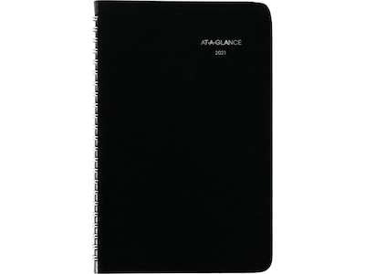 2021 AT-A-GLANCE 5.5 x 8.5 Appointment Book, DayMinder, Black (G210-00-21)