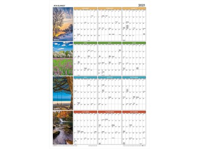 2021 AT-A-GLANCE 36 x 24 Wall Calendar, Seasons in Bloom (PA133-21)