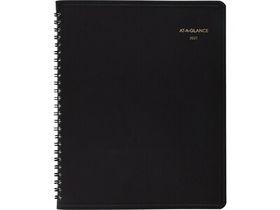 2021 AT-A-GLANCE 6.88 x 8.75 Appointment Book, Black (70-650-05-21)