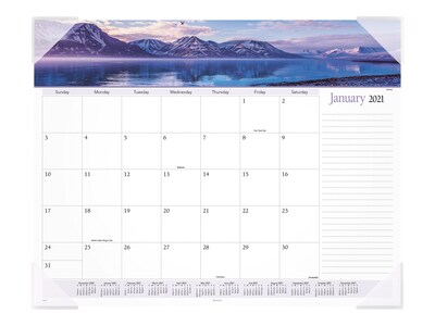 2021 AT-A-GLANCE 17 x 21.75 Desk Pad Calendar, Landscape Panoramic, Multicolor (89802-21)