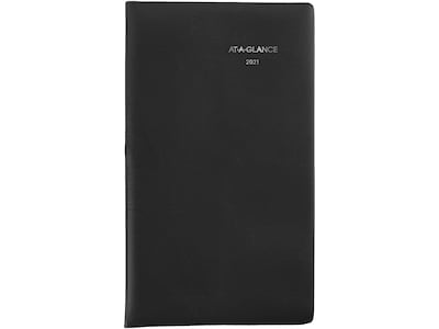 2021 AT-A-GLANCE 3.63 x 6.06 Planner, DayMinder, Black (SK53-00-21)