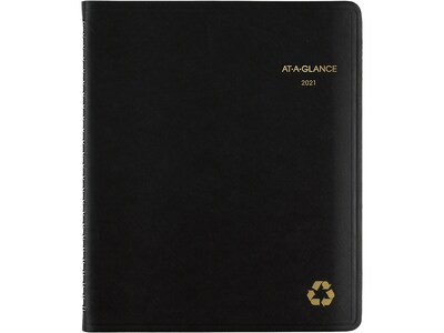 2021 AT-A-GLANCE 7 x 8.25 Appointment Book, Black (70-951G-05-21)