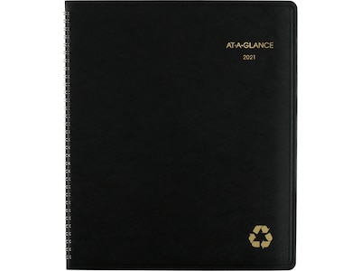 2021 AT-A-GLANCE 8.88 x 11 Planner, Black (70-260G-05-21)