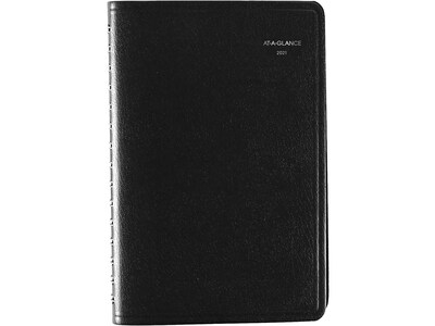 2021 AT-A-GLANCE 4.88 x 8 Appointment Book, DayMinder, Black (G100-00-21)