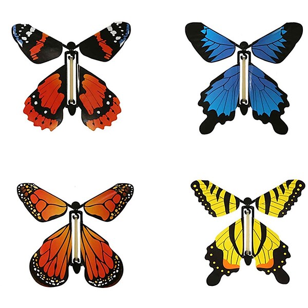 Insect Lore Wind-Up Butterfly Flying Toy, Assorted Colors (ILP3860)
