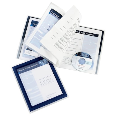 Avery Flexi-View 6-Pocket Presentation Folder, Navy Blue (47696)