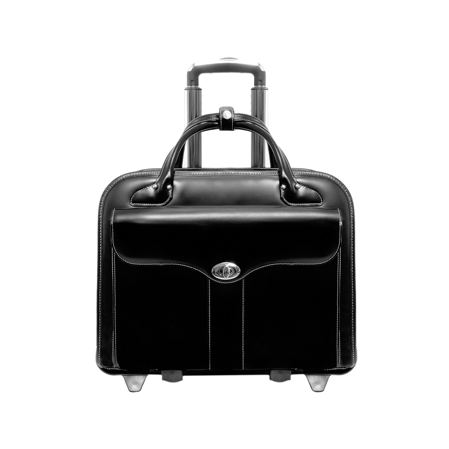 McKleinUSA Berkeley W Series Leather Rolling Briefcase, Black (97045)