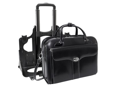 McKleinUSA Berkeley W Series Leather Rolling Briefcase, Black (97045)