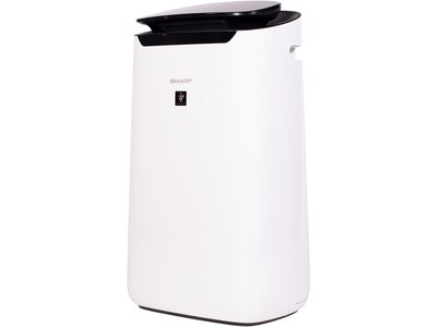 Sharp Plasmacluster True HEPA Console Air Purifier, 3-Speed, White/Black (FX-J80UW)