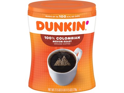 Dunkin Colombian Ground Coffee, Medium Roast, 27.05 oz. (8133401292)