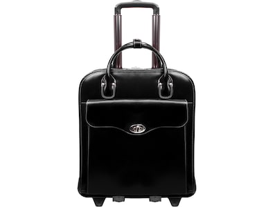 McKleinUSA Melrose W Series Leather Rolling Briefcase, Black (97035)