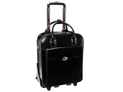 McKleinUSA Melrose W Series Leather Rolling Briefcase, Black (97035)