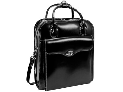 McKleinUSA Melrose W Series Leather Rolling Briefcase, Black (97035)