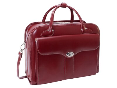McKleinUSA Berkeley W Series Leather Rolling Briefcase, Red (97046)