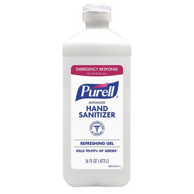 PURELL Advanced Antibacterial Gel Hand Sanitizer, Clean, 16 Oz., 12/Carton (9636-12-S)