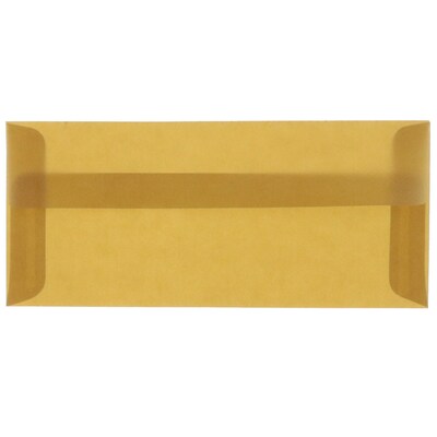 JAM PAPER #10 Business Translucent Vellum Envelopes, 4 1/8 x 9 1/2, Earth Brown, Bulk 1000/Carton (GCST657B)