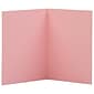 JAM Paper® Blank Foldover Cards, 4 3/8 x 5 7/16 (Fits in A2 Envelopes), Baby Pink Pastel Base, 25/Pack (17534163)