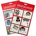 JAM PAPER 3D To/From Christmas Gift Tag Stickers, Christmas Characters, 24/Pack (249824365)